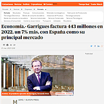 Economa.- Garrigues factura 443 millones en 2022, un 7% ms, con Espaa como su principal mercado